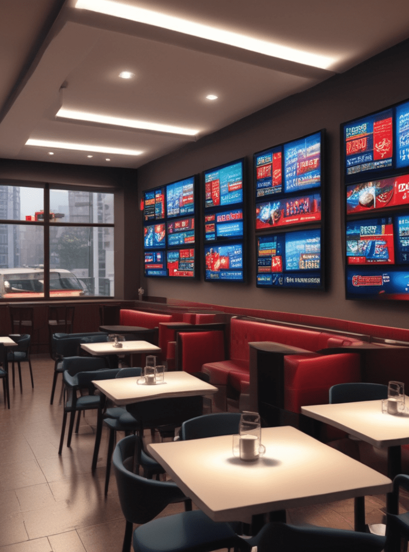 image of tvs in a restaurant